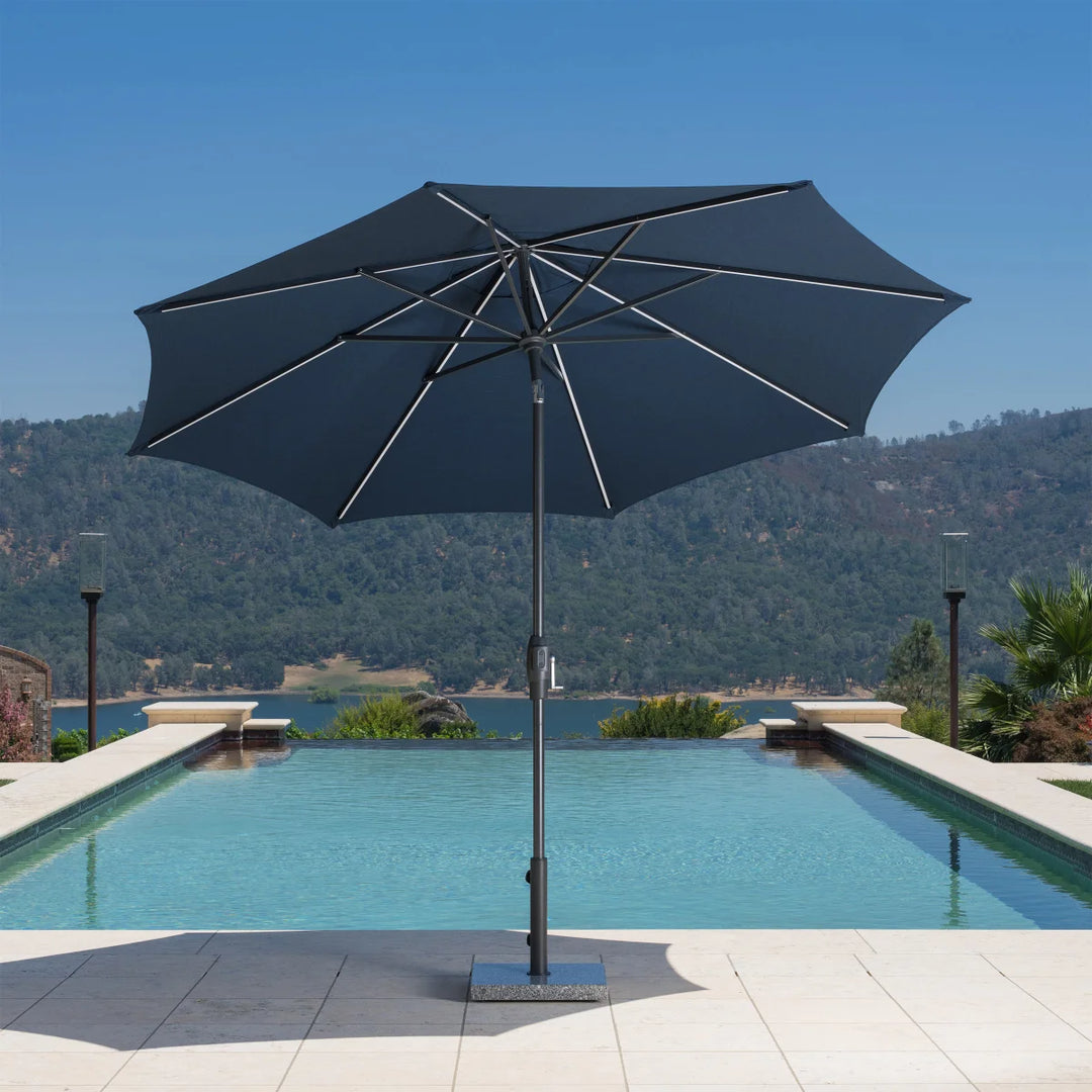 SunVilla - Parasol de marché rond en aluminium à Del