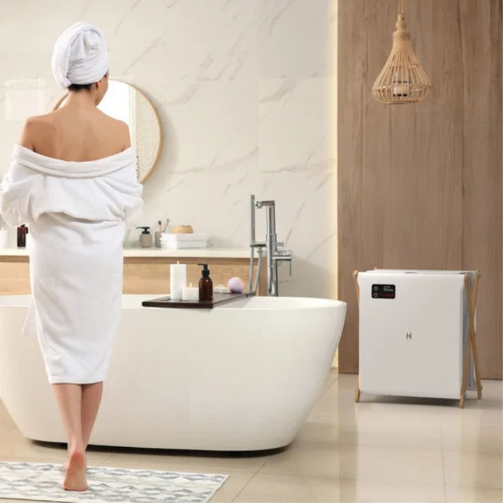 Homedics - Panier à linge chauffant et pliant XL
