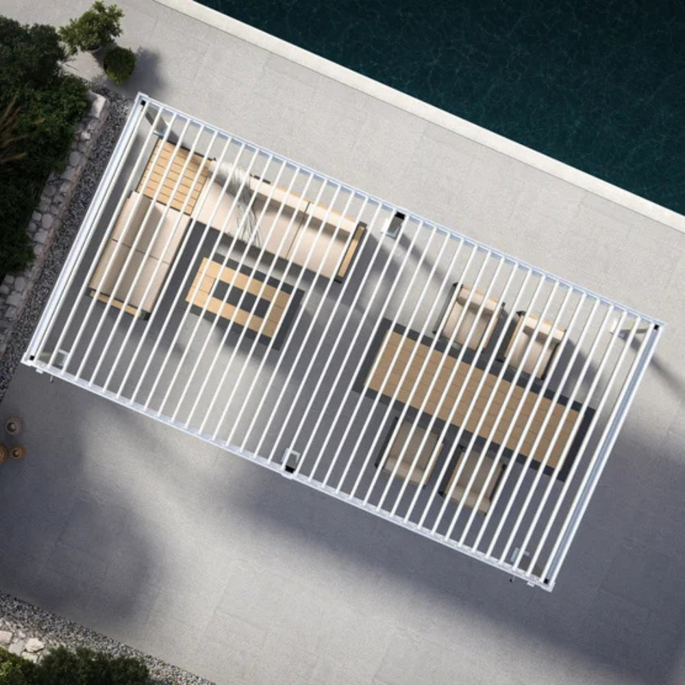 Zhejiang Zhengte Group - Pergola à Persiennes en aluminium Mirador, 10 pi x 20 pi