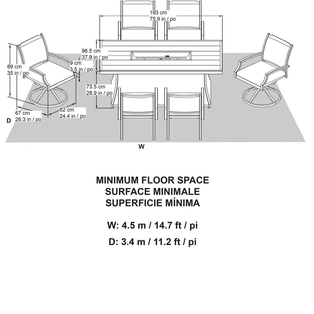 OVE Decors - Ensemble de salle à manger Bonavista, 7 pièces