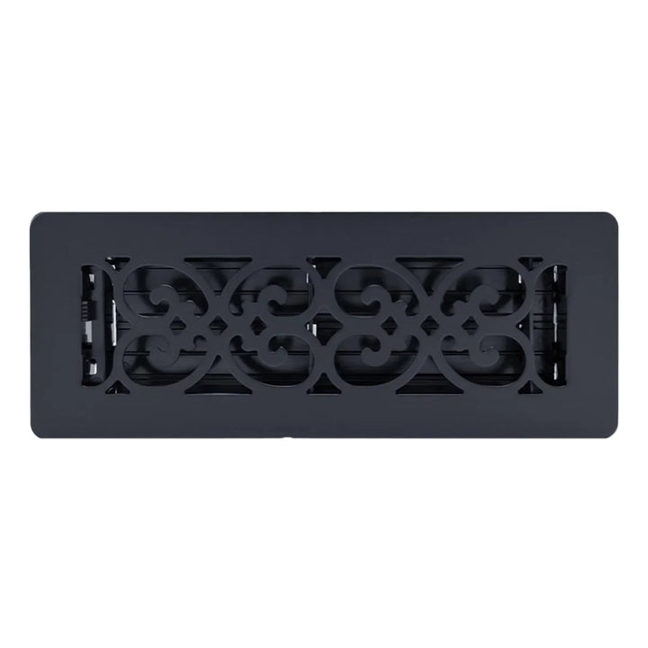 Manor House - Grilles de ventilation au revêtement en poudre noir, paquet de 4