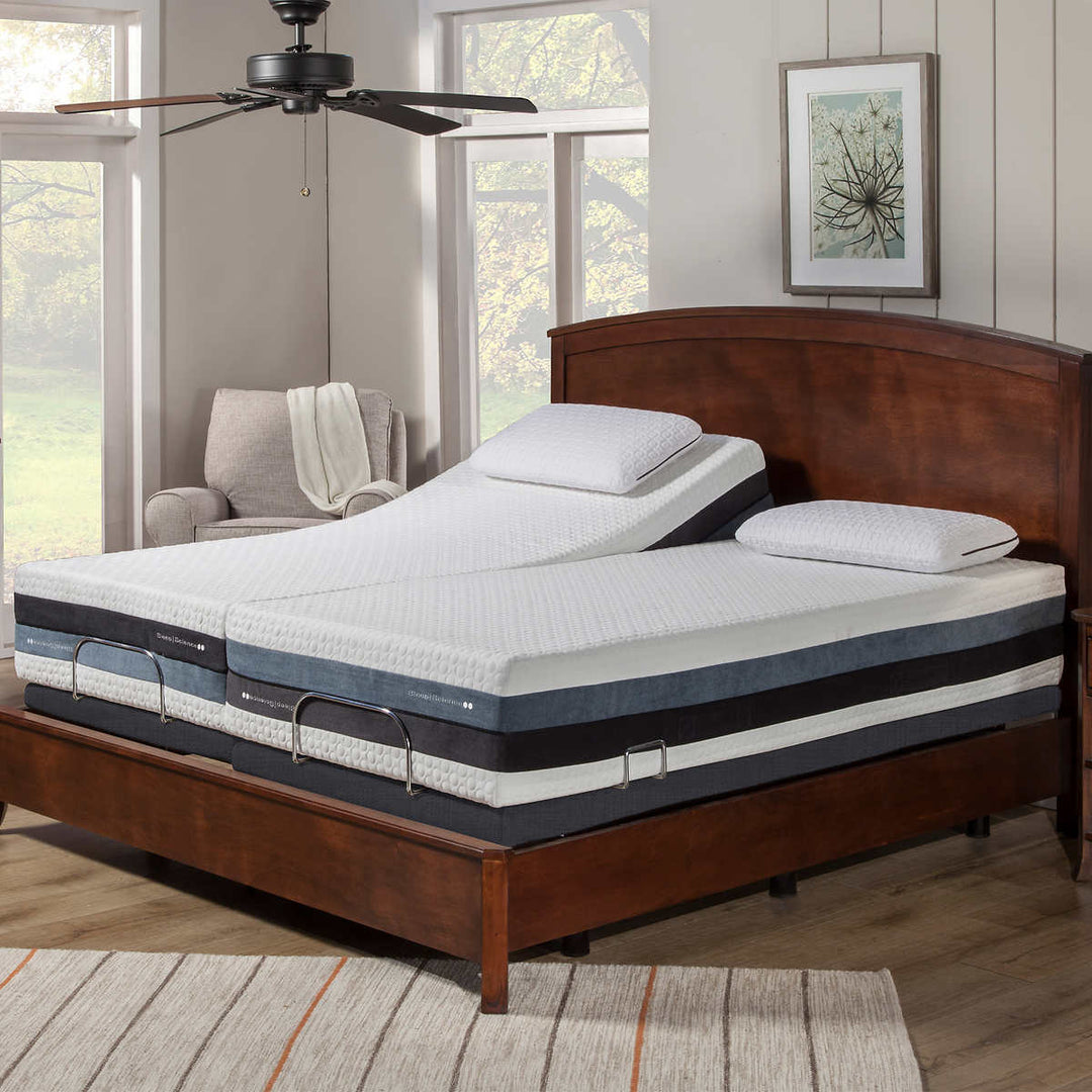 Sleep Science - Memory Foam Mattress with Adjustable Base Q-Plus - iFlip Sonoma