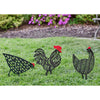 Inside Outside Garden - Ensemble de 3, poules et coq