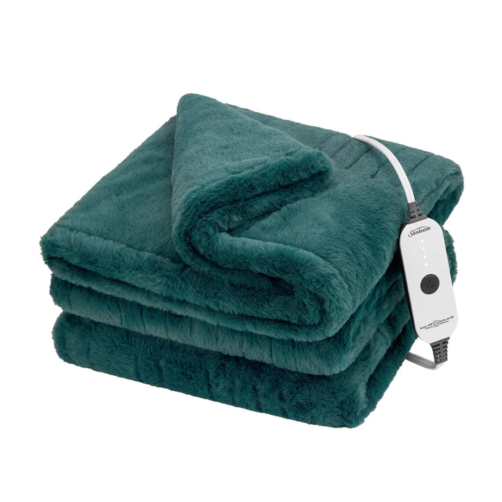 Sunbeam - Jeté chauffant en luxe simili fourrure