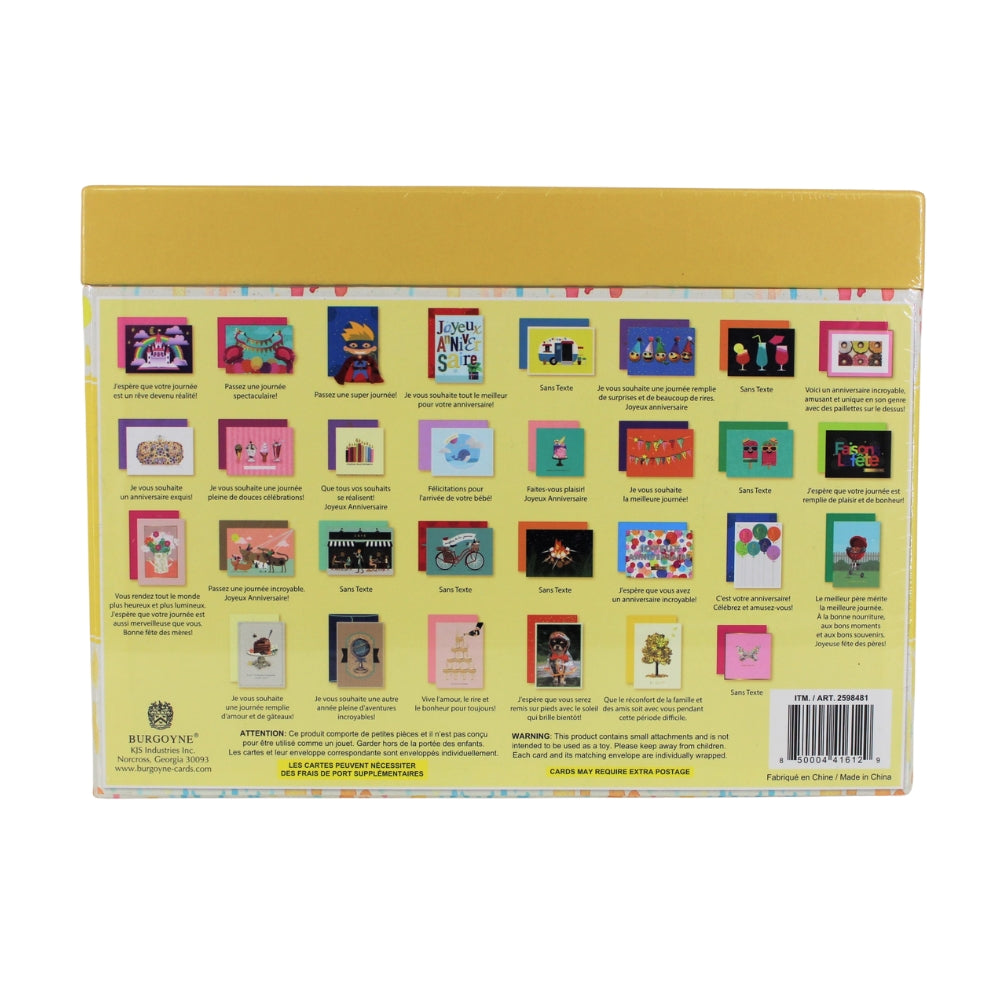 Burgoyne - Cartes de vœux artisanales pour toutes les occasions - 30 par paquet