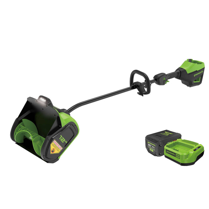 Greenworks Brushless Snow Shovel - Battery and Charger Included