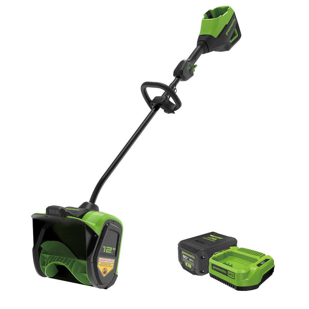 Greenworks Brushless Snow Shovel - Battery and Charger Included