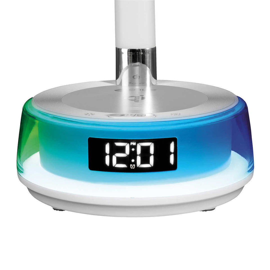 Ottlite - Lampe à DEL chargement sans fil et changement de couleur arc-en-ciel