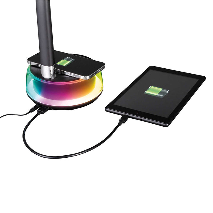 Ottlite - Lampe à DEL chargement sans fil et changement de couleur arc-en-ciel