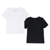 Tahari - Chandail à manches courtes sans couture lisse, paquet de 2