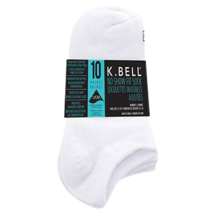 K.Bell - Chaussettes à base invisible, paquet de 10 paires pour femmes