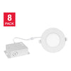 Luminus - Ensemble de 8 panneaux encastrés 4 po, 5CCT
