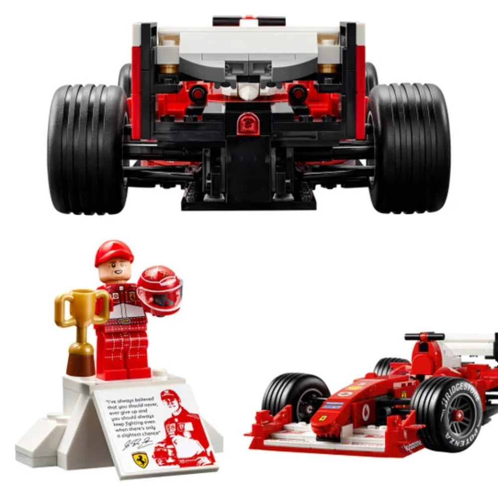LEGO - Icons Ferrari F2004 et voiture miniature Michael Schumacher - 11375
