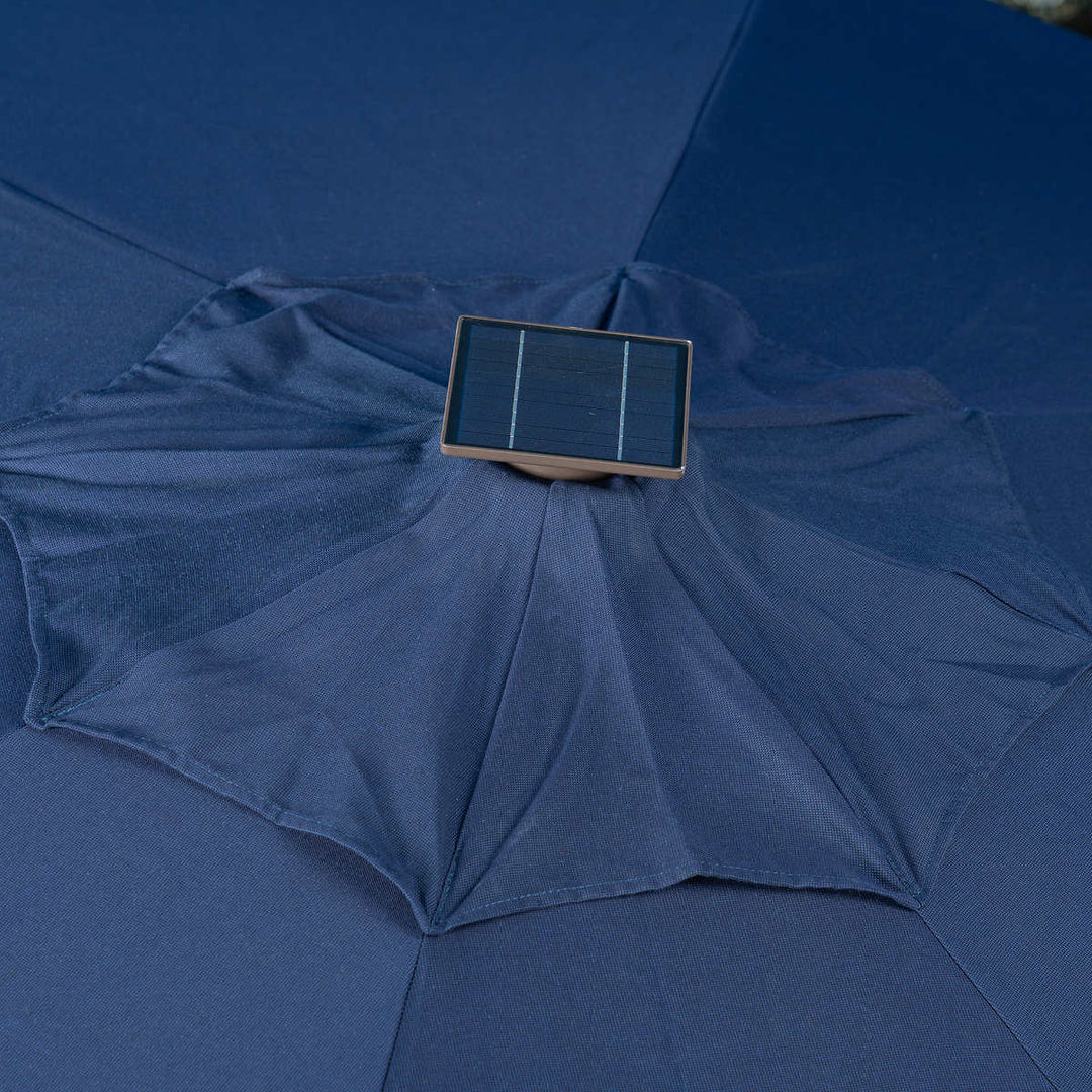 Sunvilla - Parasol rond à DEL solaire de 3,35 m (11 pi)