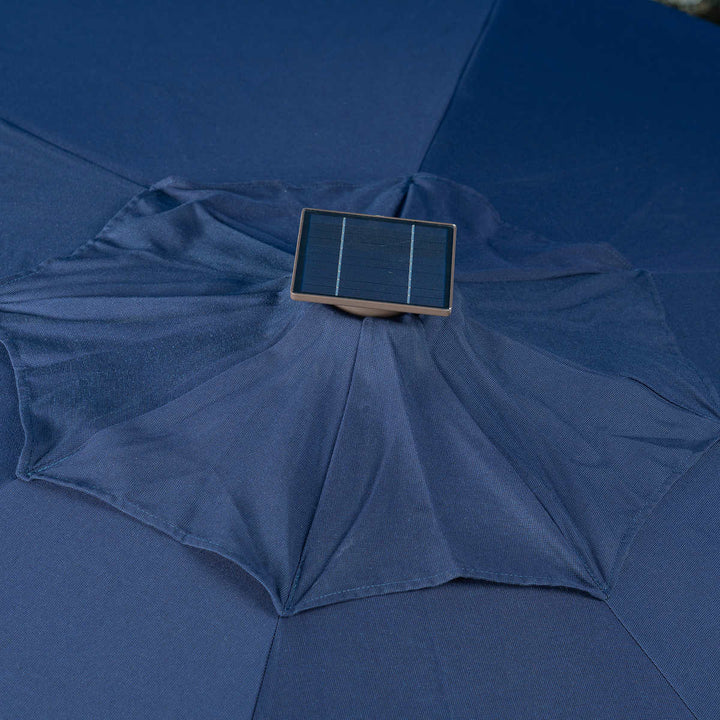 Sunvilla - Parasol rond à DEL solaire de 3,35 m (11 pi)