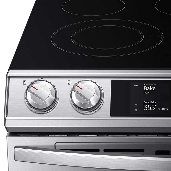 Samsung - Cuisinière électrique 30 po de 6,3 pi³ - Flex Duo - AirFryer