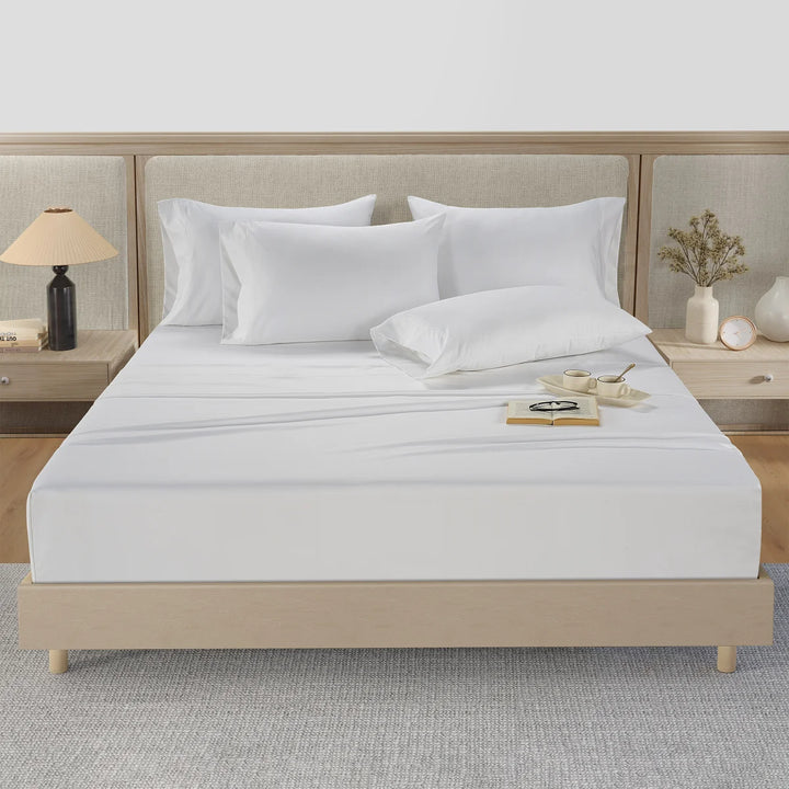 Hotel Signature Sateen - Ensemble de draps 6 pièces à contexture de 800 fils