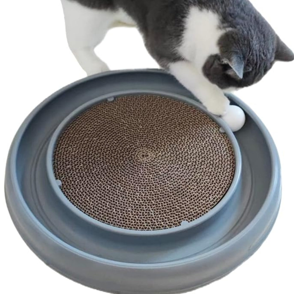 Pet Perfect - Turbo Griffoir pour chat avec piste à billes de 45 cm