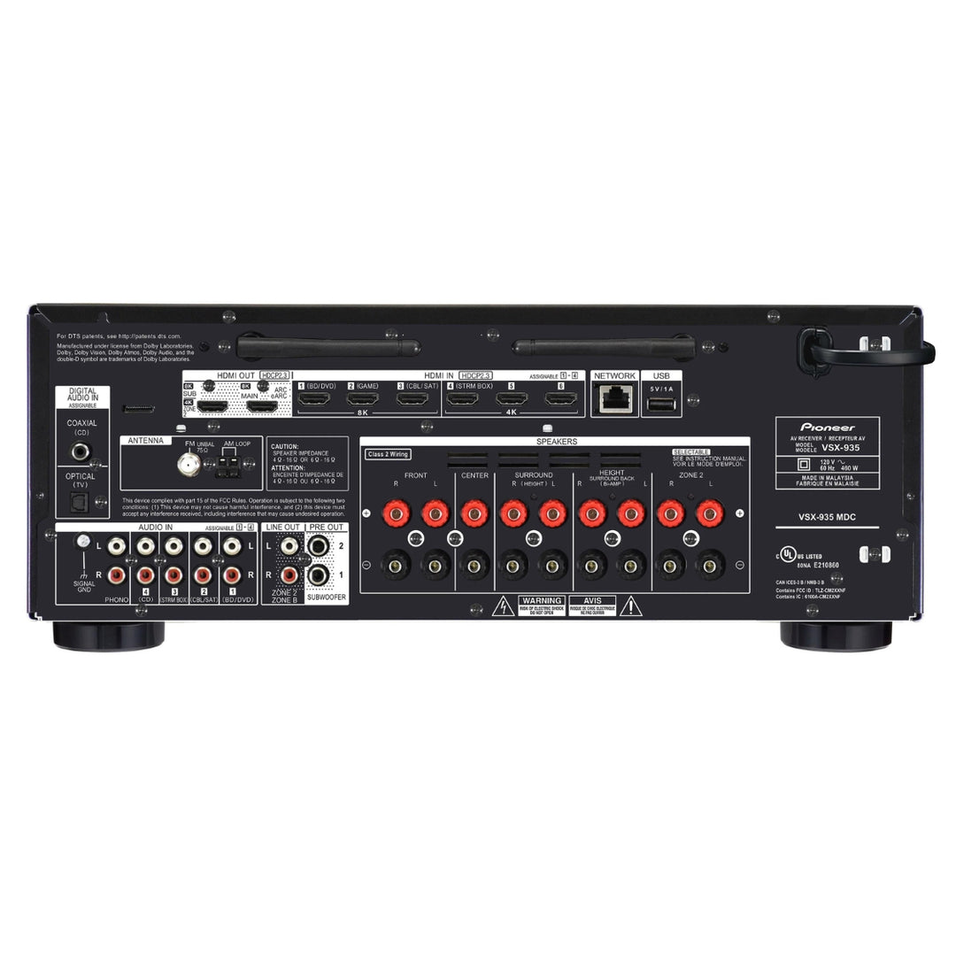 Pioneer VSX-935 7.2 Channel 8K Ultra HD Network AV Receiver