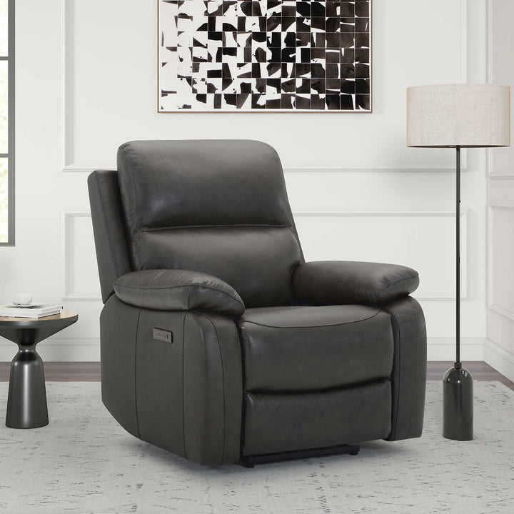 Gilman Creek - Fauteuil en cuir fleur à inclinaison motorisée