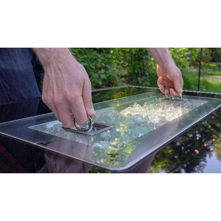 Outland - Ensemble de pare-vent 2 pièces pour table-braséro