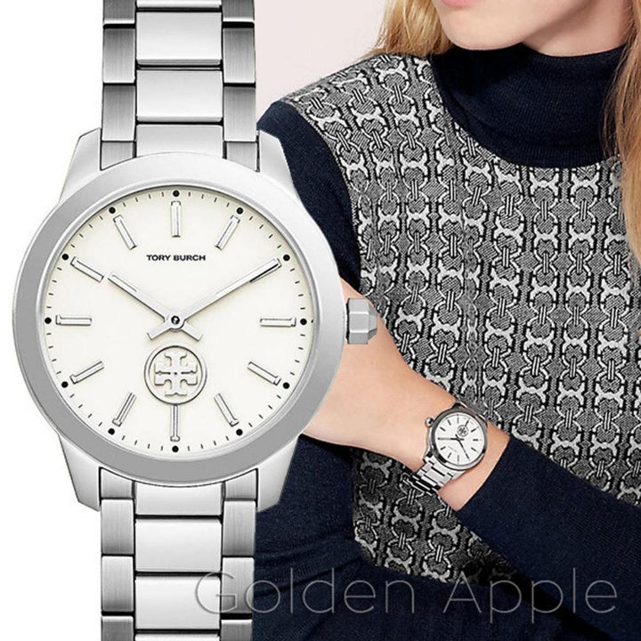 Tory Burch - Collins - Montre pour femme à cadran blanc TB1201.