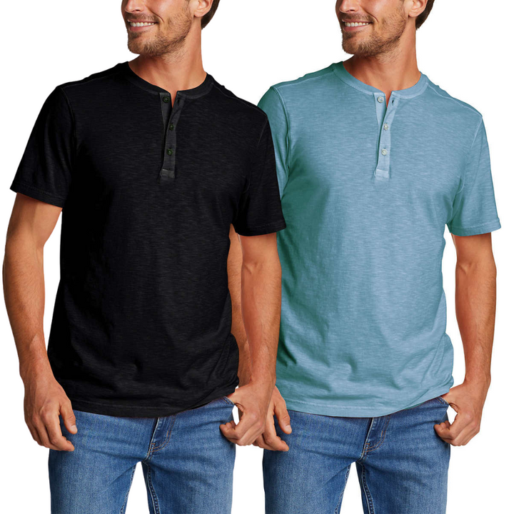 Eddie Bauer - Chandail Henley, paquet de 2