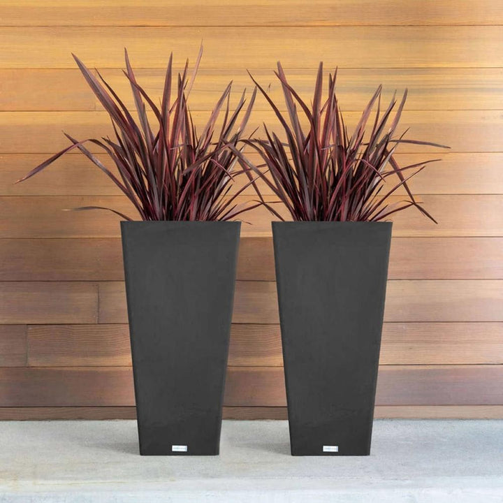 Veradek - Ensemble de 2 jardinières fuselées V-Resin