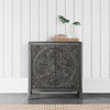 Lita - Armoire avec panneaux de portes sculptés de style balinais traditionnel