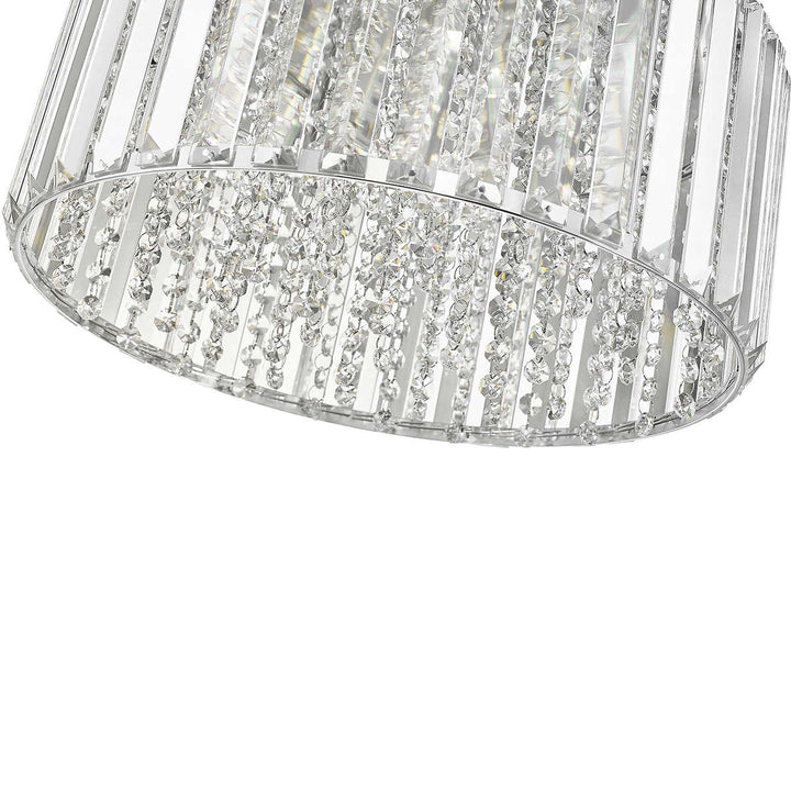 OVE - Lustre intégré à DEL en chrome avec accents de cristal, Patience