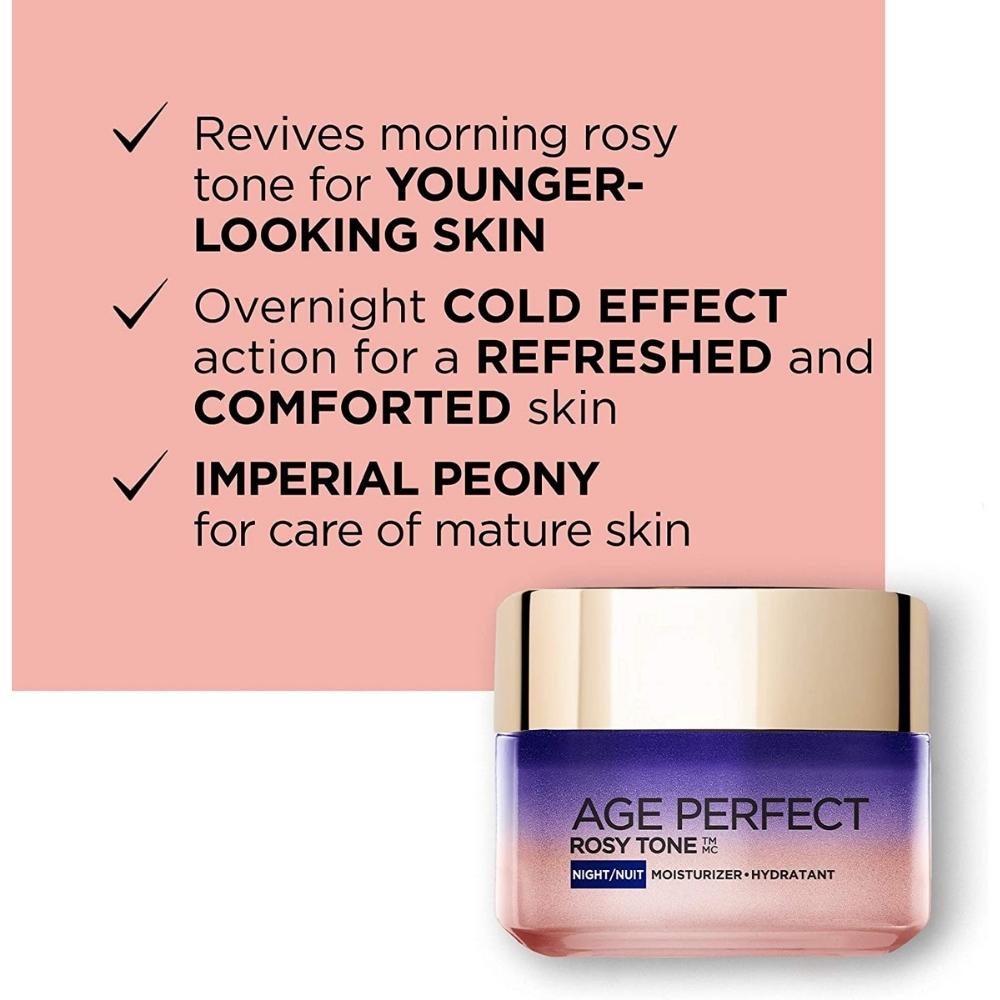 L’Oréal Paris - Age Perfect Rosy Tone - Crème de nuit hydratante , 2 x 50 mL