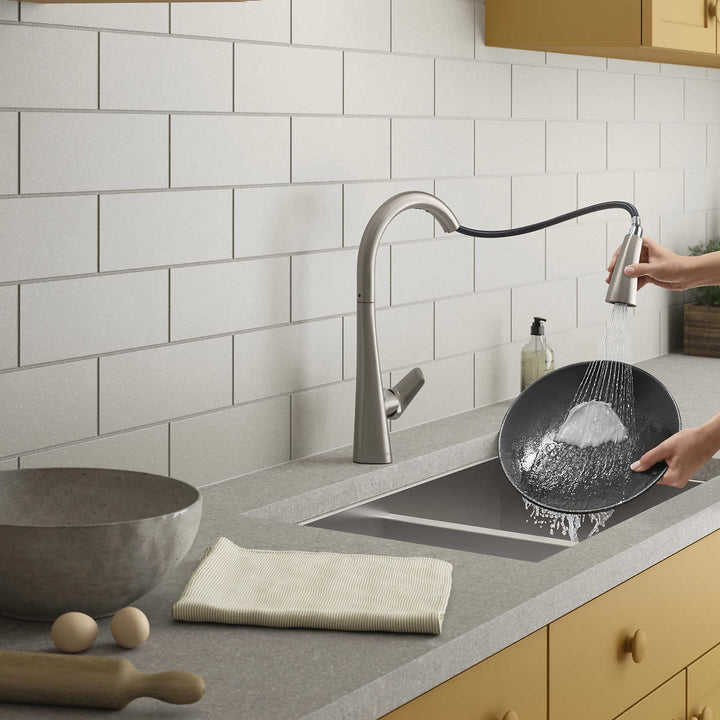 Kohler - Robinet de cuisine rétractable sans contact, Anessia