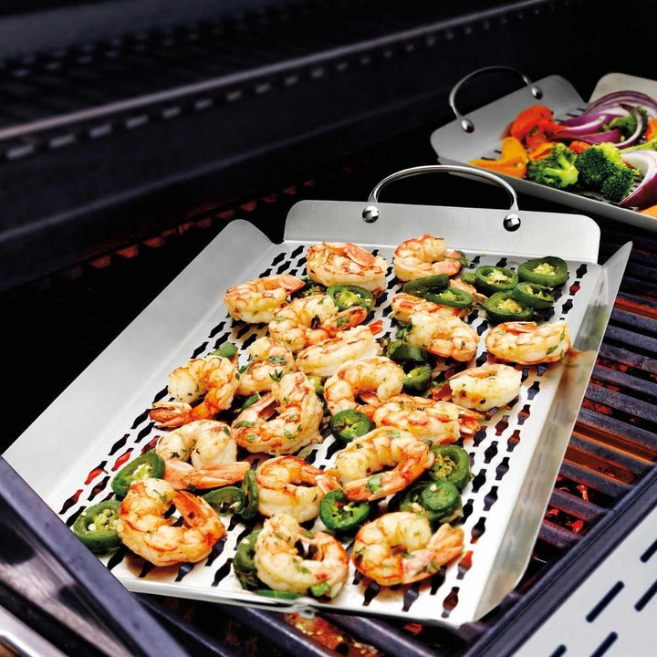 Paniers pour BBQ en acier inoxydable, 2 pièces