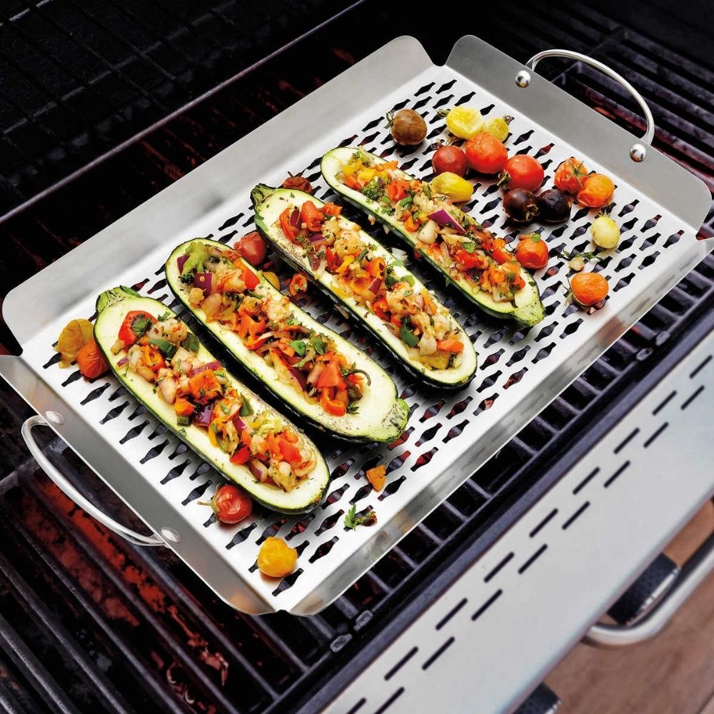 Paniers pour BBQ en acier inoxydable, 2 pièces