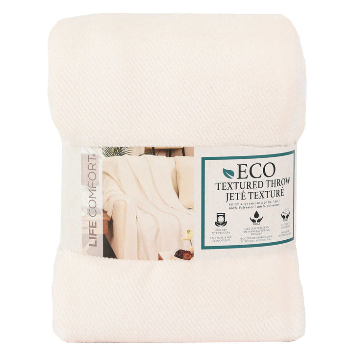 Life Comfort – Jeté texturé écologique 60 po x 70 po