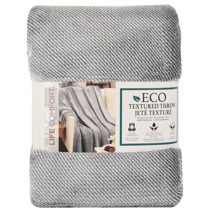 Life Comfort – Jeté texturé écologique 60 po x 70 po