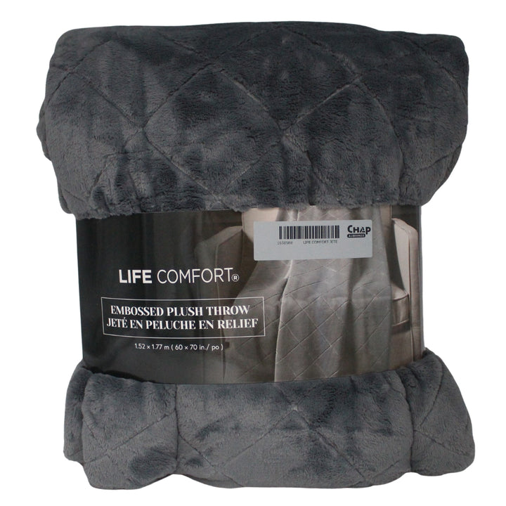 Life Comfort - Jeté en peluche en relief
