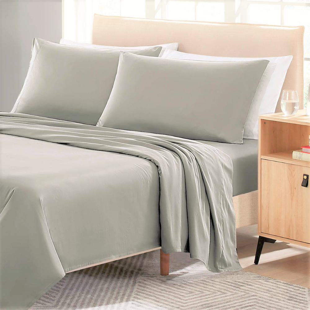 Scott Living 220 Thread Count Cotton Sateen Sheet Set