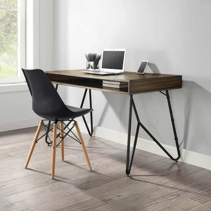 Bayside Furnishings - Ensemble de 2 chaises d'appoint capitonnées en cuir Eiffel