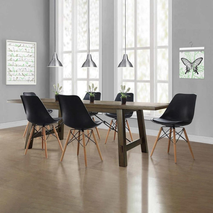 Bayside Furnishings - Ensemble de 2 chaises d'appoint capitonnées en cuir Eiffel