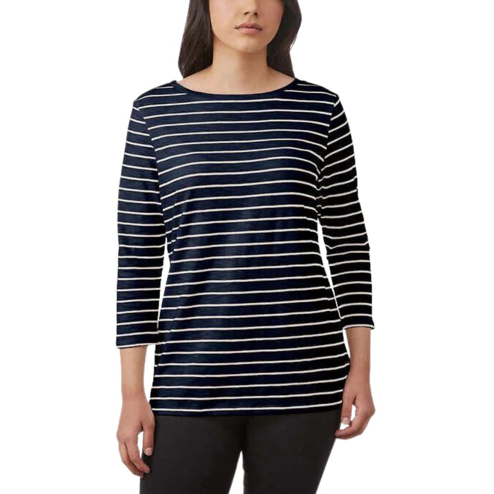 Pink Tartan - Chandail rayé à manches 3/4