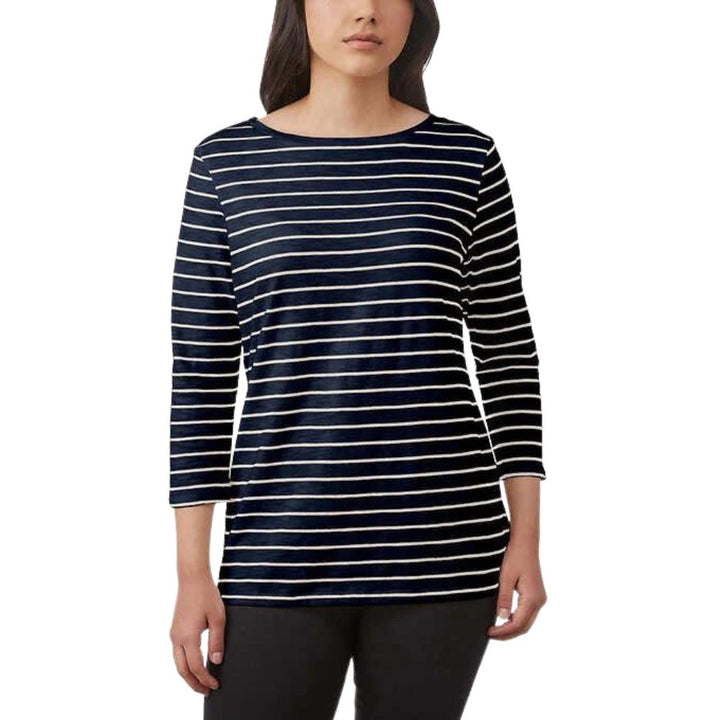 Pink Tartan - Chandail rayé à manches 3/4