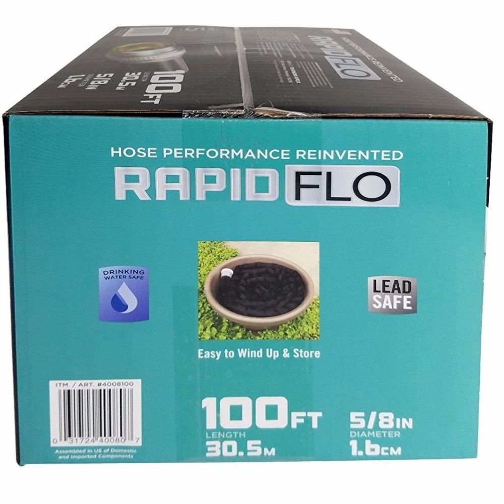 Rapid Flo - Boyau d'arrosage léger et résistant aux plis 1,5 cm 30,5 m