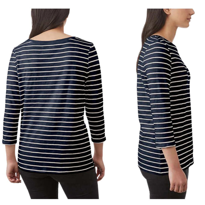 Pink Tartan - Chandail rayé à manches 3/4