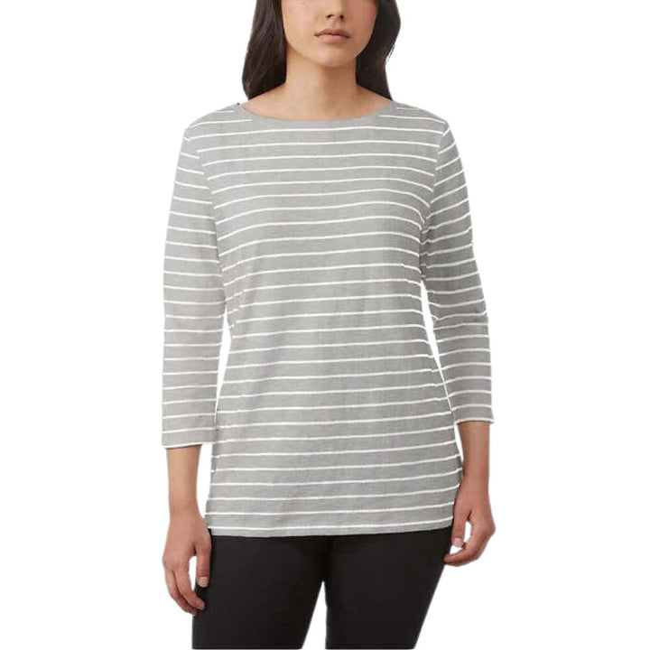 Pink Tartan - Chandail rayé à manches 3/4