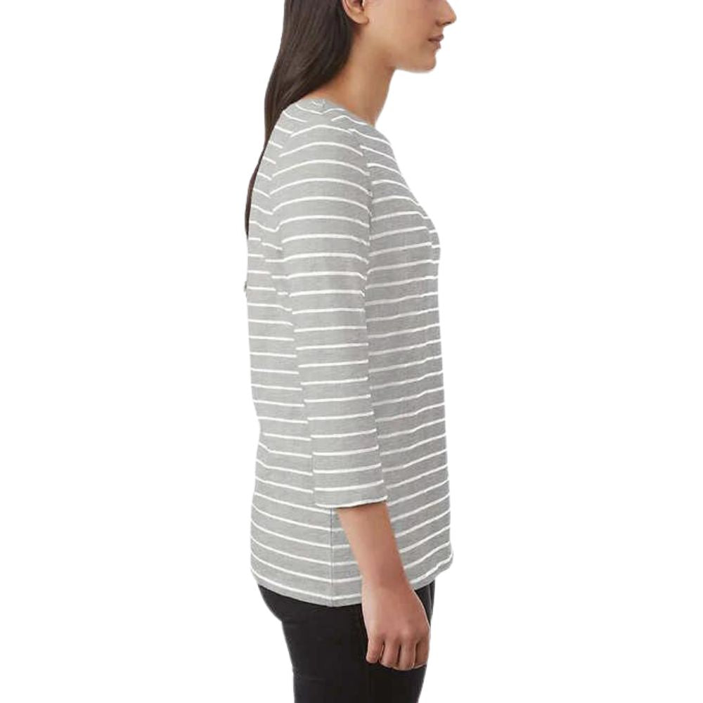 Pink Tartan - Chandail rayé à manches 3/4